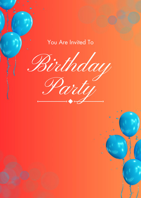 Dark Illustrative Birthday Party Invite - Creative and Engaging Digital Invitation for Memorable Celebrations