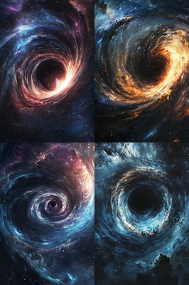 Black Hole Wall Art - LuxeWall Creations' Cosmic Space Design for Modern Home & Office Décor