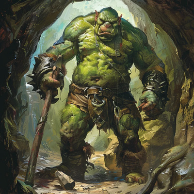 Bogrot the Unbroken - Hulking Ogre Concept Art - Immersive Creature Designs for Concept Artists and Game Developers