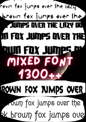 1300+ Mixed Fonts - Typography Vault Collection - Diverse Font Styles for Designers and Branding Experts