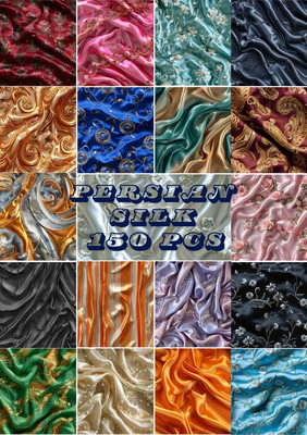 150 Oriental Silk Patterns - Elegant Organic Textile Designs for Creative Print and Digital Projects