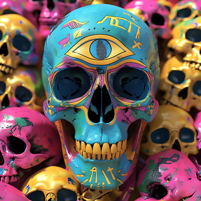 100 Memento Mori Skull Patterns - Vintage Gothic Retro Textured Designs for Creative Projects and Digital Prints