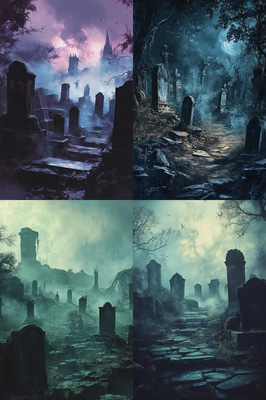Dark Haunted Mansion - Gothic Horror Wall Art - Atmospheric Gothic Canvas Art for Horror Enthusiasts and Spooky Interiors
