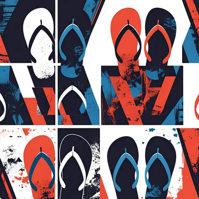 200+ Abstract Men's Flip-Flop Design Collection - Printable Set - Modern Vector Art for Stylish Footwear Branding and Creative Projects