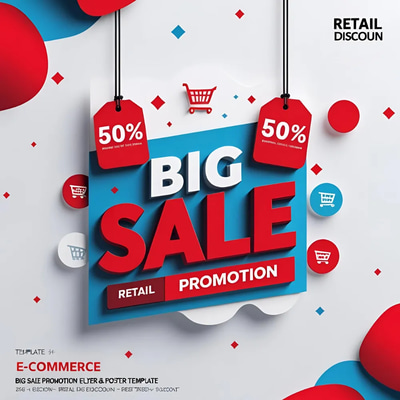 Big Sale Promotion Flyer & Poster Template - Retail Discount Edition - Versatile Marketing Kit for Impactful Retail Campaigns