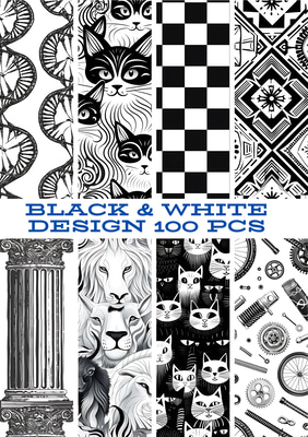 100 Monochrome Graphic Impact Patterns - Bold Distressed Textures for Designers and Creators
