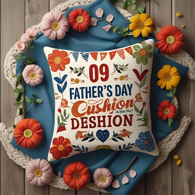 Father's Day Cushion Design Pack - Handcrafted Craft & Materials Designs for Creative Decor and Gift Makers 2025