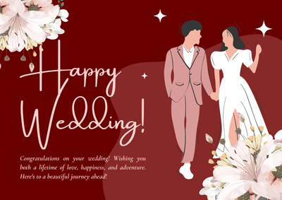 Blissful Union Celebration Card - Elegant Wedding Invitation for Memorable Moments and Cherished Connections