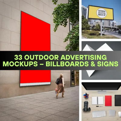 33 Outdoor Advertising Mockups - Billboards & Signs - Premium Urban Marketing Display Mockups for Creative Campaigns