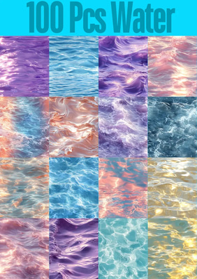 100 Deep Blue Water Patterns - Serene Aquamarine Surface Textures for Creators and Designers