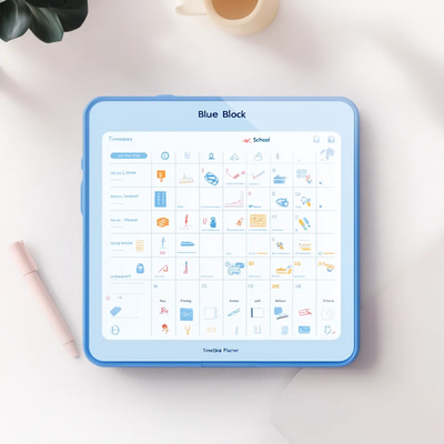 Blue Block School Timetable Planner - Streamlined Academic Organizer for Students and Educators