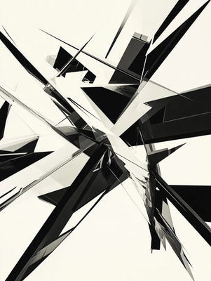 Abstract Geometric Pattern - Modern Digital Art - Contemporary Wall Art for Stylish Interiors and Creative Spaces