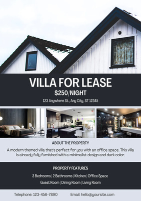 EstateLine Minimal Real Estate Flyer - Clean Modern Branding Template for Real Estate Agents and Commercial Marketing