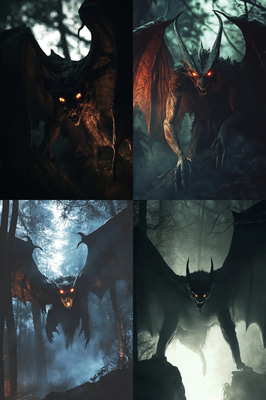 Jersey Devil Curse of the Pines - Dark Urban Legends Art for Horror Enthusiasts and Storytellers