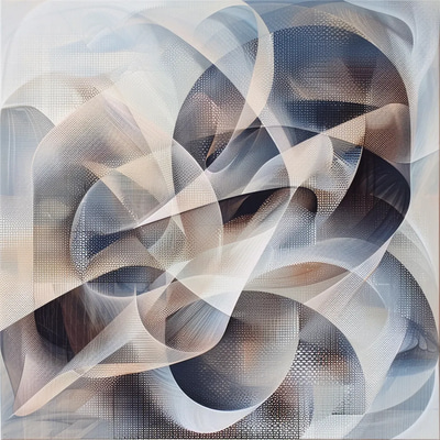 Kinetic Abstract Overlapping Geometrics - Dynamic Abstract Art for Creative Visual Projects and Modern Spaces