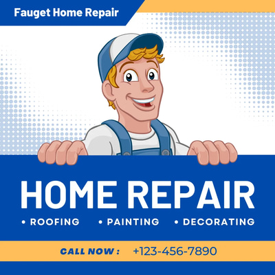 HomeHero Blue Yellow Repair IG Template - Professional Branding & Business Planning Instagram Design for Repair Services