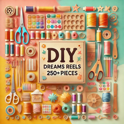 DIY Dreams Reels Pack 250+ Pieces - Creative Video Assets for Arts & Crafts Social Content Makers