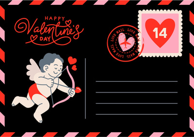 Arrow Happy Valentine's Day Postcard - Romantic Love Note Design for Heartfelt Greetings and Seasonal Messages