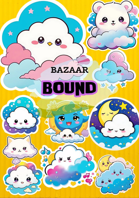 10 Sky Moods Sun Moon Cloud Sticker Set - Vibrant Weather & Nature Stickers for Creators and Planners