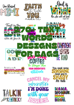 270+ Typography Bundle - Bold Bag Texts - Versatile Bold Typography for Bag Design and Branding Projects
