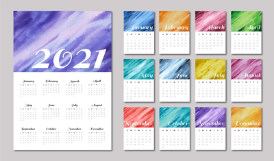 2025 15+ Vector Calendar Templates Bundle - Wall & Desk EPS - Versatile 2025 Calendar Vectors for Designers and Businesses