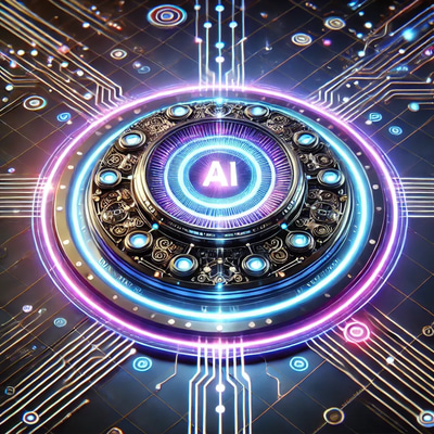 AI Technology Concept Graphic - Futuristic Motion Graphic Elements for Digital Creators and Tech Storytelling