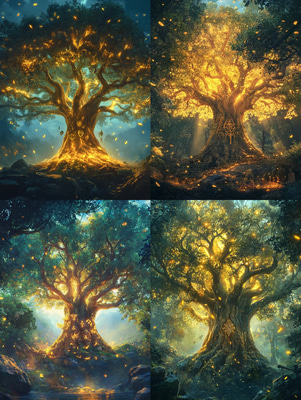 Elderroot Heart of the World Tree - Epic Fantasy Art for Immersive Storytelling and Creative Projects