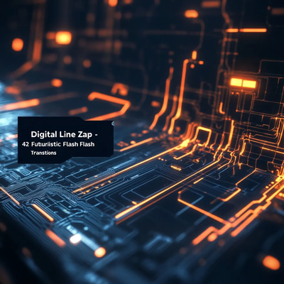 Digital Line Zap - 42 Futuristic Flash Transitions - Sleek Motion Graphics for Dynamic Video Editing and Visual Storytelling