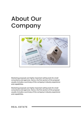 Minimal Real Estate Business Proposal - Clean, Modern Templates for Professional Property Deals and Client Presentations