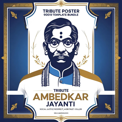 10 Ambedkar Jayanti Posters - Social Justice Tribute PSD Pack - Impactful Marketing Templates for Social Causes and Brand Campaigns