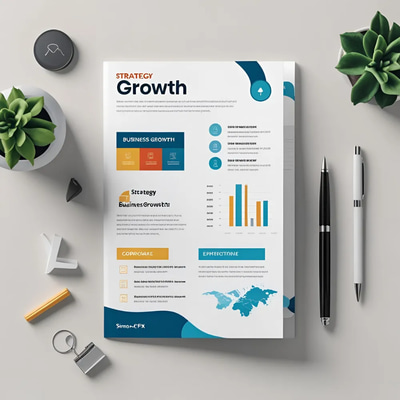 Strategy Brochure Business Growth Layout by Simon-CPX - Multipurpose Marketing Brochure Template for Commercial Success and Brand Impact