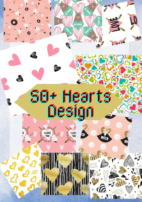 50+ Heart Designs Romantic Bag Prints - Charming Vector Art for Creative Fashion and Personal Accessories