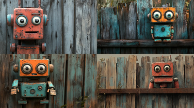 Comical Robot Graffiti Art - Vibrant Street-Style Character Graffiti for Urban Creators and Visual Storytellers