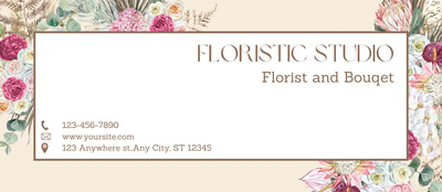 Beige Pink Watercolor Floral Studio Envelope - Elegant Business Envelope Templates for Professional Branding and Office Use