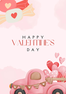 Cute Happy Valentine's Day Card - Charming Romantic Greeting for Heartfelt Connections and Memorable Moments