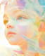 Whimsical Pastel Abstract Child Portrait - Dreamlike Abstract Portrait Art for Creative Spaces and Personal Expression 1