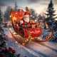 Santa Sleigh 3D Scene - Detailed PolyEdge Creations Render for Festive Visuals and Digital Projects 6