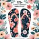 175+ Floral & Abstract Flip-Flop Design Set - Stylish Female Vector Graphics for Creative Summer Footwear Projects 1