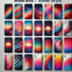 Mobile Skins Horizon Pack Bundle 100 Pcs - Sleek Mobile Skin Designs for Personalizing Phones and Enhancing Style 4