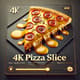 4K Pizza Slice with Cheese - Cinematic Motion Graphics Element for Creative Video Projects 4