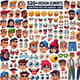 520+ Design Elements Cartoon Vector Assets Pack - Versatile Characters for Creative Projects and Branding 3