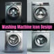 Washing Machine Icon Design - Clean 3D Template for UI/UX Designers and App Developers 2025-2026 1