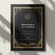 Black Gold Modern Best Employee Certificate - Elegant Recognition Design for Corporate Excellence and Team Motivation 1