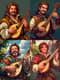 Fantasy Bard Pixel Art Portrait - Vibrant Pixel Art Character for Game Design and Creative Projects 4