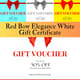 Red Bow Elegance White Gift Certificate - Premium Virtual Certificate Design for Professional & Elegant Recognition 3