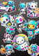 10 Robot Adventures Sticker Pack - Futuristic Fantasy Stickers for Creative Projects and Digital Storytelling 1