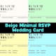 Beige Minimal RSVP Wedding Card - Elegant Business & Event Invitation Templates for Professional Use 3