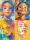 Bright Cheerful Abstract Child Portrait - Vibrant Contemporary Abstract Portrait Art for Creative Spaces and Personal Expression 3