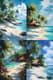 Remote Island Escape - Serene Tropical Landscape Art for Creative Projects and Ambient Spaces 6