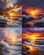 Rocky Sunset Seascape - Serene Coastal Landscape Art for Tranquil Spaces and Creative Decor 6